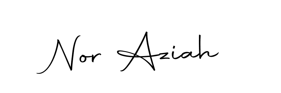 Design your own signature with our free online signature maker. With this signature software, you can create a handwritten (Autography-DOLnW) signature for name Nor Aziah. Nor Aziah signature style 10 images and pictures png