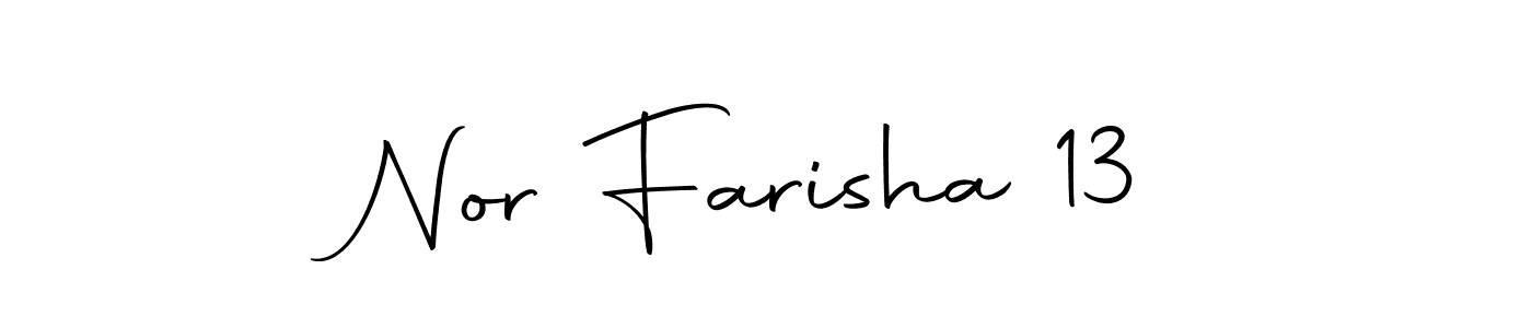 Make a short Nor Farisha 13 signature style. Manage your documents anywhere anytime using Autography-DOLnW. Create and add eSignatures, submit forms, share and send files easily. Nor Farisha 13 signature style 10 images and pictures png