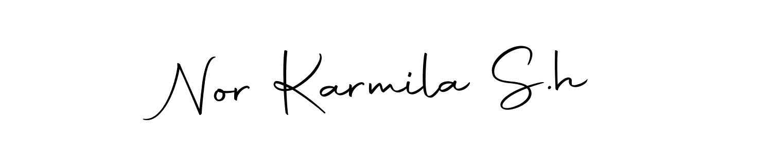 Create a beautiful signature design for name Nor Karmila S.h. With this signature (Autography-DOLnW) fonts, you can make a handwritten signature for free. Nor Karmila S.h signature style 10 images and pictures png