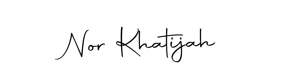 Create a beautiful signature design for name Nor Khatijah. With this signature (Autography-DOLnW) fonts, you can make a handwritten signature for free. Nor Khatijah signature style 10 images and pictures png