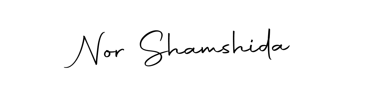 You should practise on your own different ways (Autography-DOLnW) to write your name (Nor Shamshida) in signature. don't let someone else do it for you. Nor Shamshida signature style 10 images and pictures png