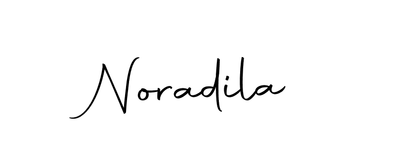 Use a signature maker to create a handwritten signature online. With this signature software, you can design (Autography-DOLnW) your own signature for name Noradila. Noradila signature style 10 images and pictures png