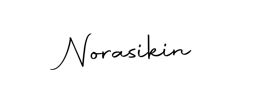 How to make Norasikin name signature. Use Autography-DOLnW style for creating short signs online. This is the latest handwritten sign. Norasikin signature style 10 images and pictures png