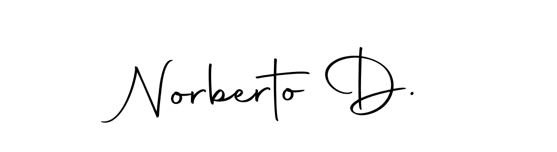 Design your own signature with our free online signature maker. With this signature software, you can create a handwritten (Autography-DOLnW) signature for name Norberto D.. Norberto D. signature style 10 images and pictures png