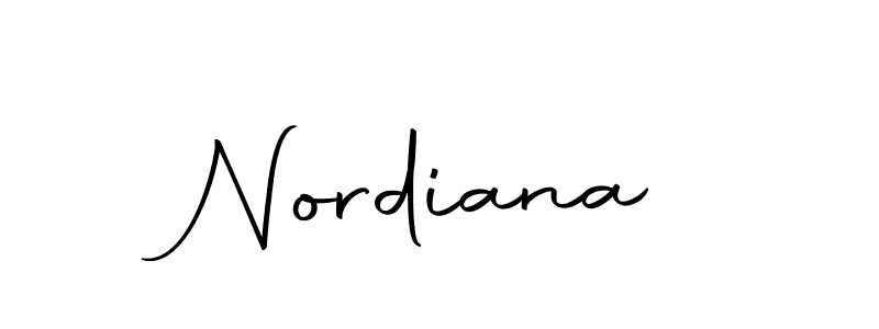 You can use this online signature creator to create a handwritten signature for the name Nordiana. This is the best online autograph maker. Nordiana signature style 10 images and pictures png