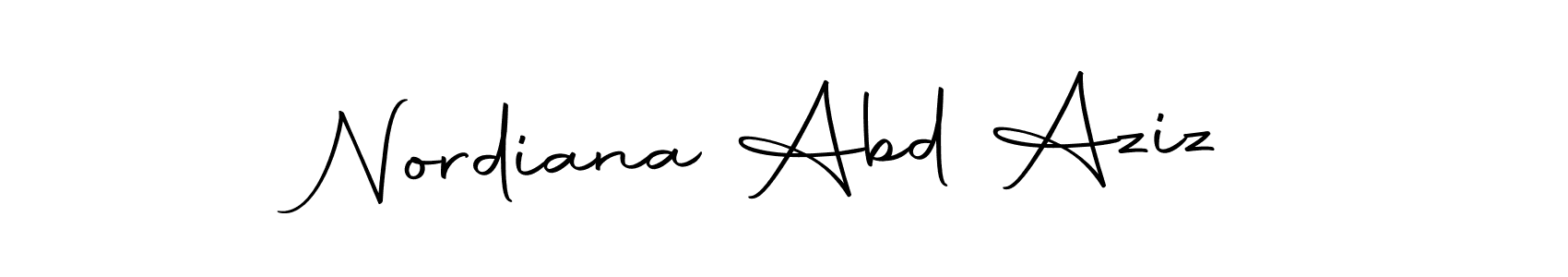 Create a beautiful signature design for name Nordiana Abd Aziz. With this signature (Autography-DOLnW) fonts, you can make a handwritten signature for free. Nordiana Abd Aziz signature style 10 images and pictures png