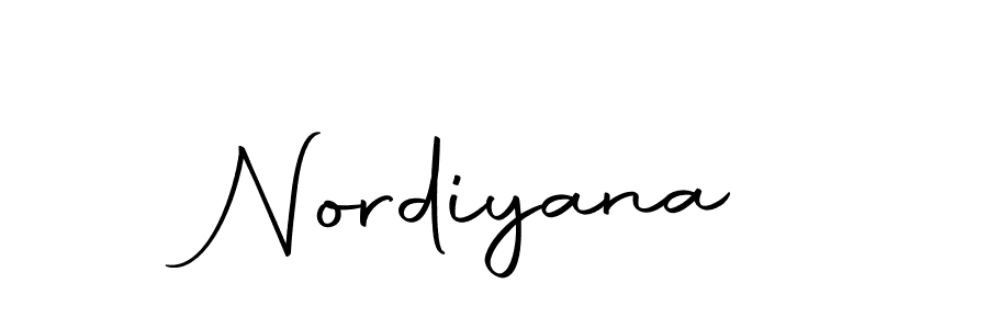 Design your own signature with our free online signature maker. With this signature software, you can create a handwritten (Autography-DOLnW) signature for name Nordiyana. Nordiyana signature style 10 images and pictures png