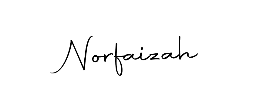 Create a beautiful signature design for name Norfaizah. With this signature (Autography-DOLnW) fonts, you can make a handwritten signature for free. Norfaizah signature style 10 images and pictures png