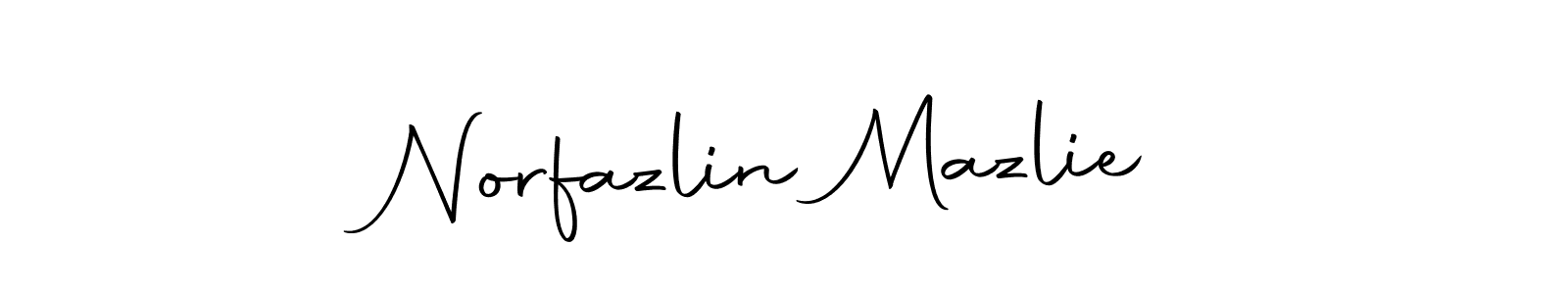 The best way (Autography-DOLnW) to make a short signature is to pick only two or three words in your name. The name Norfazlin Mazlie include a total of six letters. For converting this name. Norfazlin Mazlie signature style 10 images and pictures png