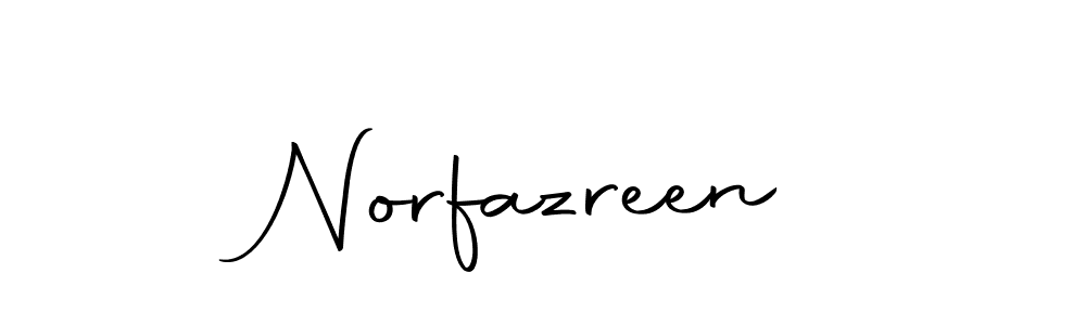 Create a beautiful signature design for name Norfazreen. With this signature (Autography-DOLnW) fonts, you can make a handwritten signature for free. Norfazreen signature style 10 images and pictures png