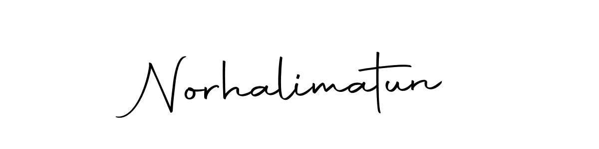 Use a signature maker to create a handwritten signature online. With this signature software, you can design (Autography-DOLnW) your own signature for name Norhalimatun. Norhalimatun signature style 10 images and pictures png