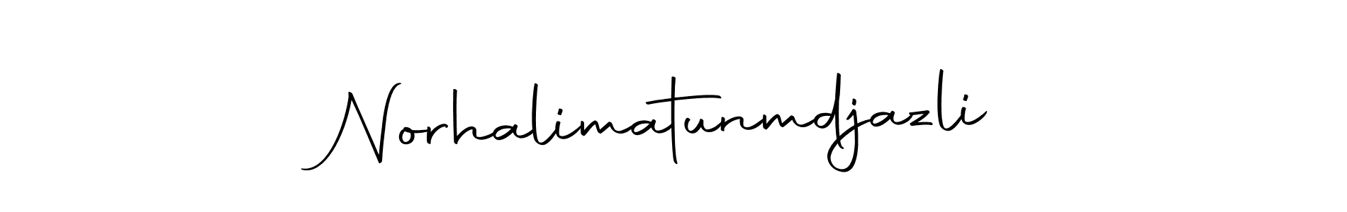 You can use this online signature creator to create a handwritten signature for the name Norhalimatunmdjazli. This is the best online autograph maker. Norhalimatunmdjazli signature style 10 images and pictures png