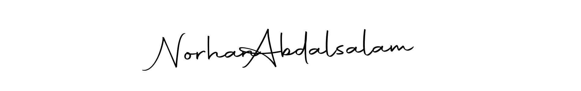 Autography-DOLnW is a professional signature style that is perfect for those who want to add a touch of class to their signature. It is also a great choice for those who want to make their signature more unique. Get Norhan   Abdalsalam name to fancy signature for free. Norhan   Abdalsalam signature style 10 images and pictures png