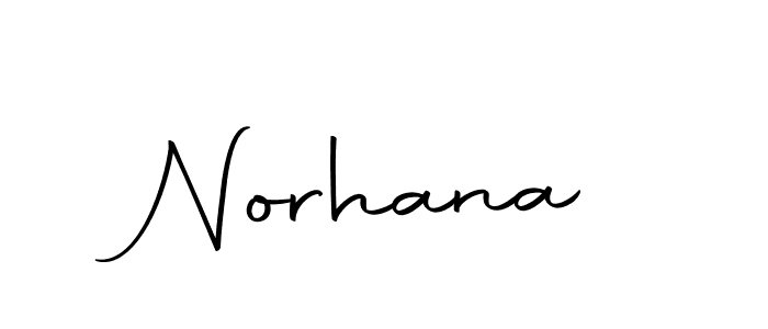 Design your own signature with our free online signature maker. With this signature software, you can create a handwritten (Autography-DOLnW) signature for name Norhana. Norhana signature style 10 images and pictures png