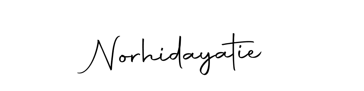 if you are searching for the best signature style for your name Norhidayatie. so please give up your signature search. here we have designed multiple signature styles  using Autography-DOLnW. Norhidayatie signature style 10 images and pictures png