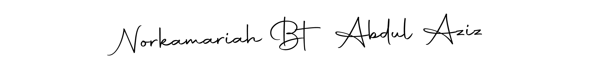 Use a signature maker to create a handwritten signature online. With this signature software, you can design (Autography-DOLnW) your own signature for name Norkamariah Bt Abdul Aziz. Norkamariah Bt Abdul Aziz signature style 10 images and pictures png