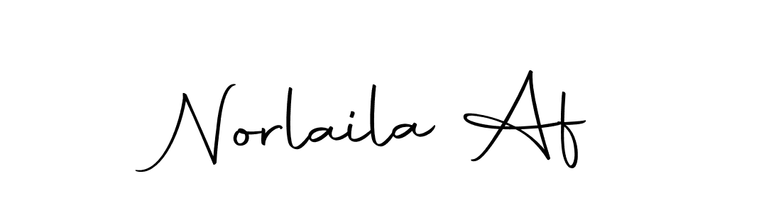 Design your own signature with our free online signature maker. With this signature software, you can create a handwritten (Autography-DOLnW) signature for name Norlaila Af. Norlaila Af signature style 10 images and pictures png