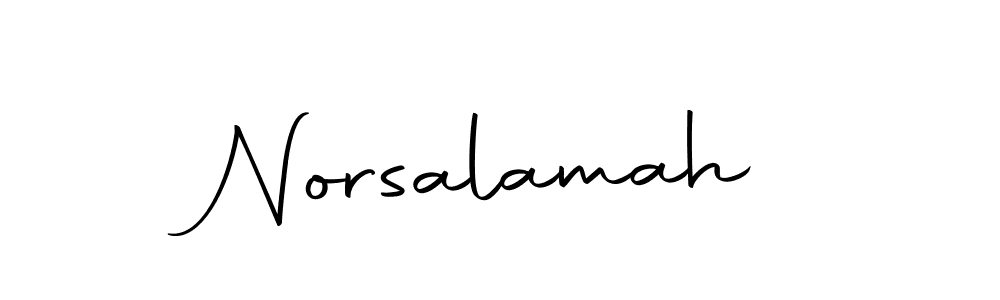 Use a signature maker to create a handwritten signature online. With this signature software, you can design (Autography-DOLnW) your own signature for name Norsalamah. Norsalamah signature style 10 images and pictures png