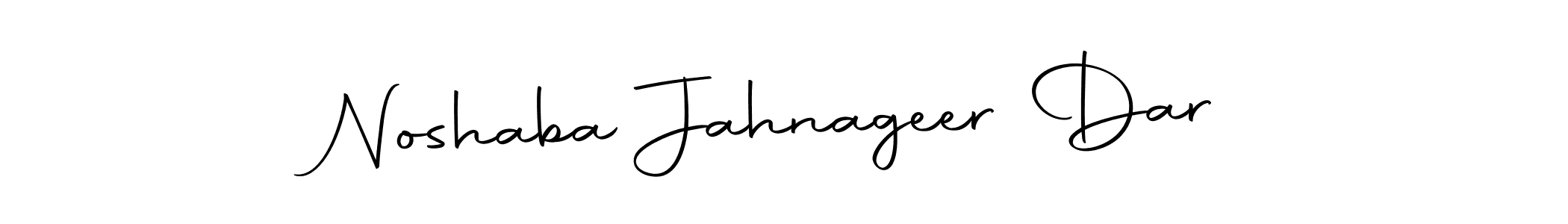 Create a beautiful signature design for name Noshaba Jahnageer Dar. With this signature (Autography-DOLnW) fonts, you can make a handwritten signature for free. Noshaba Jahnageer Dar signature style 10 images and pictures png