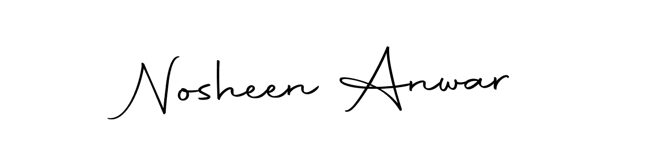 Design your own signature with our free online signature maker. With this signature software, you can create a handwritten (Autography-DOLnW) signature for name Nosheen Anwar. Nosheen Anwar signature style 10 images and pictures png