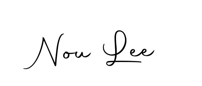 Nou Lee stylish signature style. Best Handwritten Sign (Autography-DOLnW) for my name. Handwritten Signature Collection Ideas for my name Nou Lee. Nou Lee signature style 10 images and pictures png