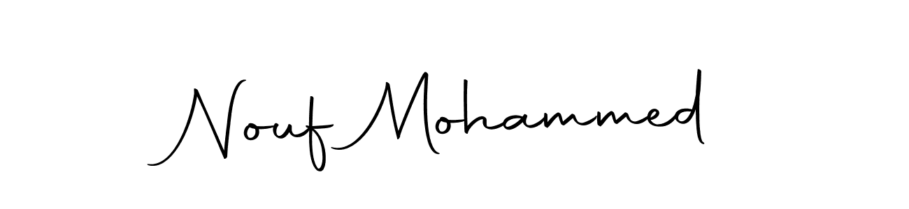 Make a beautiful signature design for name Nouf Mohammed. With this signature (Autography-DOLnW) style, you can create a handwritten signature for free. Nouf Mohammed signature style 10 images and pictures png