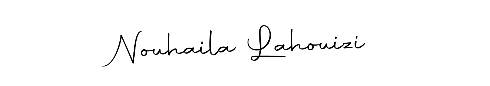 Here are the top 10 professional signature styles for the name Nouhaila Lahouizi. These are the best autograph styles you can use for your name. Nouhaila Lahouizi signature style 10 images and pictures png