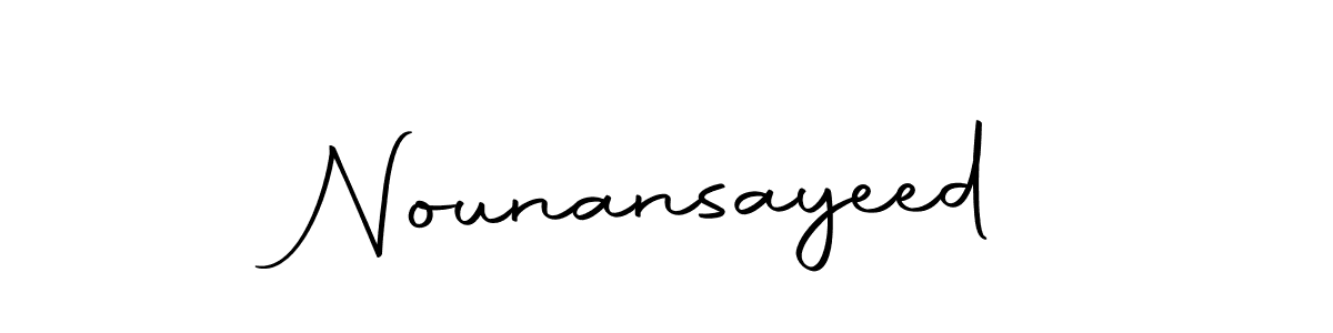 How to make Nounansayeed signature? Autography-DOLnW is a professional autograph style. Create handwritten signature for Nounansayeed name. Nounansayeed signature style 10 images and pictures png