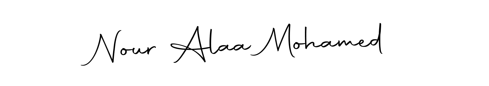 Make a short Nour Alaa Mohamed signature style. Manage your documents anywhere anytime using Autography-DOLnW. Create and add eSignatures, submit forms, share and send files easily. Nour Alaa Mohamed signature style 10 images and pictures png