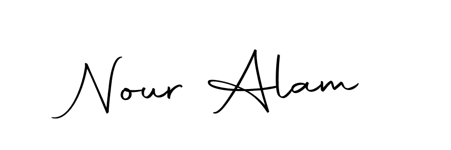 Make a beautiful signature design for name Nour Alam. With this signature (Autography-DOLnW) style, you can create a handwritten signature for free. Nour Alam signature style 10 images and pictures png