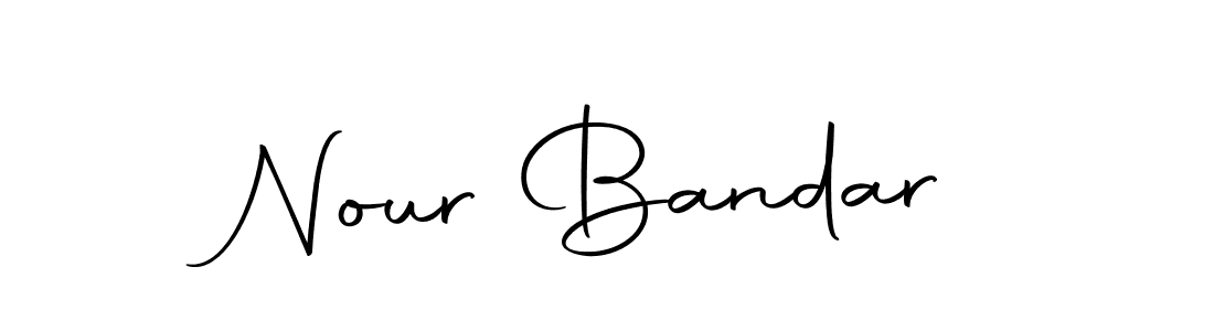 Create a beautiful signature design for name Nour Bandar. With this signature (Autography-DOLnW) fonts, you can make a handwritten signature for free. Nour Bandar signature style 10 images and pictures png
