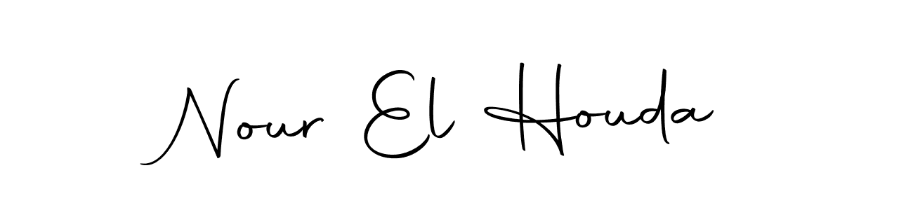 Nour El Houda stylish signature style. Best Handwritten Sign (Autography-DOLnW) for my name. Handwritten Signature Collection Ideas for my name Nour El Houda. Nour El Houda signature style 10 images and pictures png