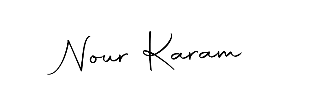 Nour Karam stylish signature style. Best Handwritten Sign (Autography-DOLnW) for my name. Handwritten Signature Collection Ideas for my name Nour Karam. Nour Karam signature style 10 images and pictures png