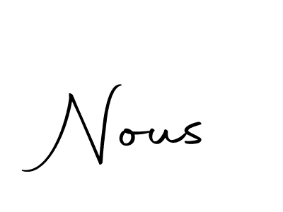 Create a beautiful signature design for name Nous. With this signature (Autography-DOLnW) fonts, you can make a handwritten signature for free. Nous signature style 10 images and pictures png