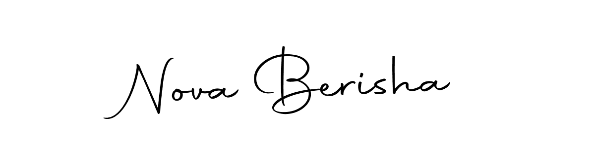 How to make Nova Berisha name signature. Use Autography-DOLnW style for creating short signs online. This is the latest handwritten sign. Nova Berisha signature style 10 images and pictures png