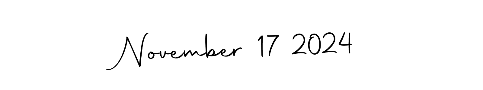 How to make November 17 2024 name signature. Use Autography-DOLnW style for creating short signs online. This is the latest handwritten sign. November 17 2024 signature style 10 images and pictures png