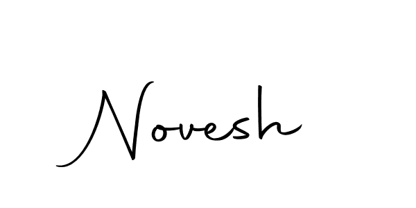 Design your own signature with our free online signature maker. With this signature software, you can create a handwritten (Autography-DOLnW) signature for name Novesh. Novesh signature style 10 images and pictures png