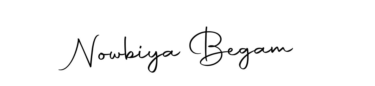 Create a beautiful signature design for name Nowbiya Begam. With this signature (Autography-DOLnW) fonts, you can make a handwritten signature for free. Nowbiya Begam signature style 10 images and pictures png
