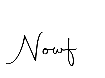 Make a beautiful signature design for name Nowf. Use this online signature maker to create a handwritten signature for free. Nowf signature style 10 images and pictures png