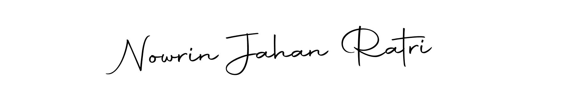 How to make Nowrin Jahan Ratri name signature. Use Autography-DOLnW style for creating short signs online. This is the latest handwritten sign. Nowrin Jahan Ratri signature style 10 images and pictures png