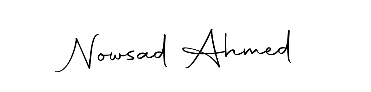 Create a beautiful signature design for name Nowsad Ahmed. With this signature (Autography-DOLnW) fonts, you can make a handwritten signature for free. Nowsad Ahmed signature style 10 images and pictures png