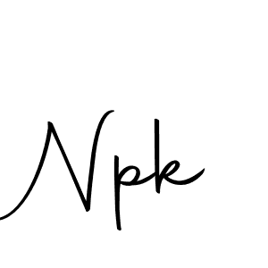 Design your own signature with our free online signature maker. With this signature software, you can create a handwritten (Autography-DOLnW) signature for name Npk. Npk signature style 10 images and pictures png