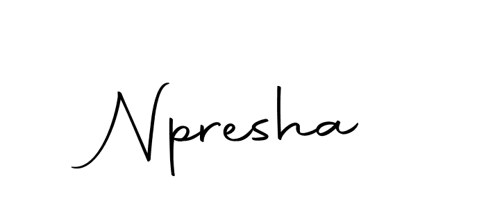 You should practise on your own different ways (Autography-DOLnW) to write your name (Npresha) in signature. don't let someone else do it for you. Npresha signature style 10 images and pictures png
