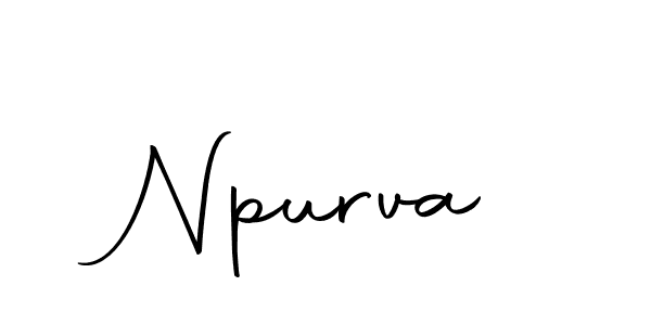 You should practise on your own different ways (Autography-DOLnW) to write your name (Npurva) in signature. don't let someone else do it for you. Npurva signature style 10 images and pictures png