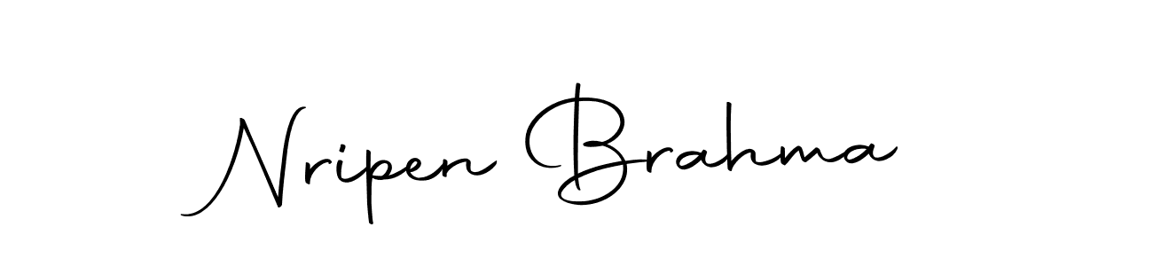 Create a beautiful signature design for name Nripen Brahma. With this signature (Autography-DOLnW) fonts, you can make a handwritten signature for free. Nripen Brahma signature style 10 images and pictures png