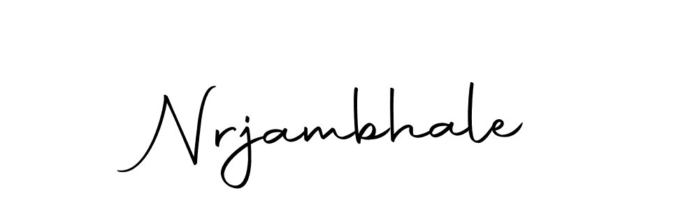 if you are searching for the best signature style for your name Nrjambhale. so please give up your signature search. here we have designed multiple signature styles  using Autography-DOLnW. Nrjambhale signature style 10 images and pictures png