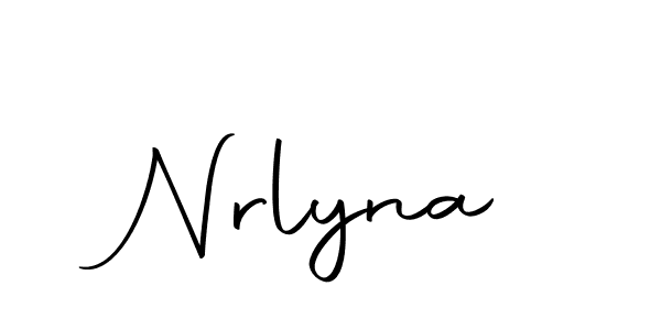 Create a beautiful signature design for name Nrlyna. With this signature (Autography-DOLnW) fonts, you can make a handwritten signature for free. Nrlyna signature style 10 images and pictures png