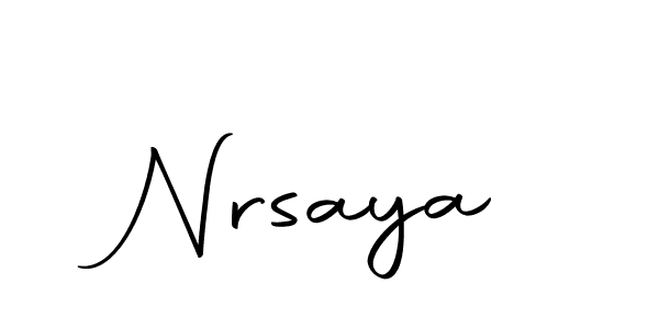 How to make Nrsaya name signature. Use Autography-DOLnW style for creating short signs online. This is the latest handwritten sign. Nrsaya signature style 10 images and pictures png