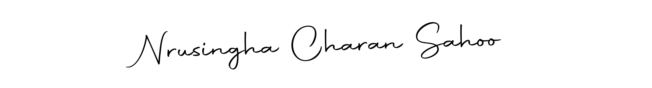 Create a beautiful signature design for name Nrusingha Charan Sahoo. With this signature (Autography-DOLnW) fonts, you can make a handwritten signature for free. Nrusingha Charan Sahoo signature style 10 images and pictures png