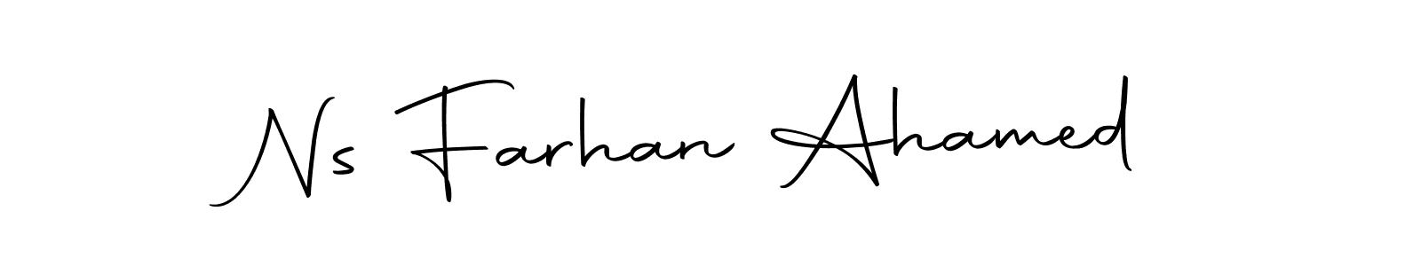 The best way (Autography-DOLnW) to make a short signature is to pick only two or three words in your name. The name Ns Farhan Ahamed include a total of six letters. For converting this name. Ns Farhan Ahamed signature style 10 images and pictures png